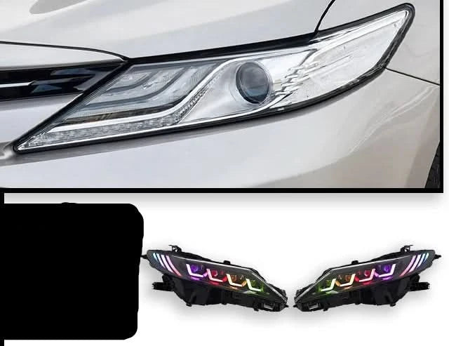 Toyota Camry RGB LED Projector Headlights – DRL Upgrade with Custom Lighting (2018–2024)