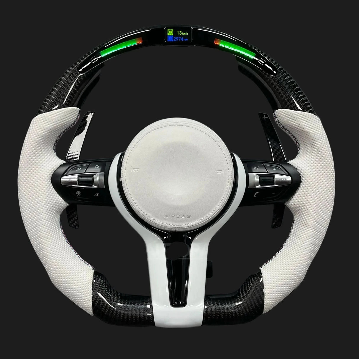 BMW Carbon Fiber LED Steering Wheel – Custom Performance Upgrade for M & F-Series Models