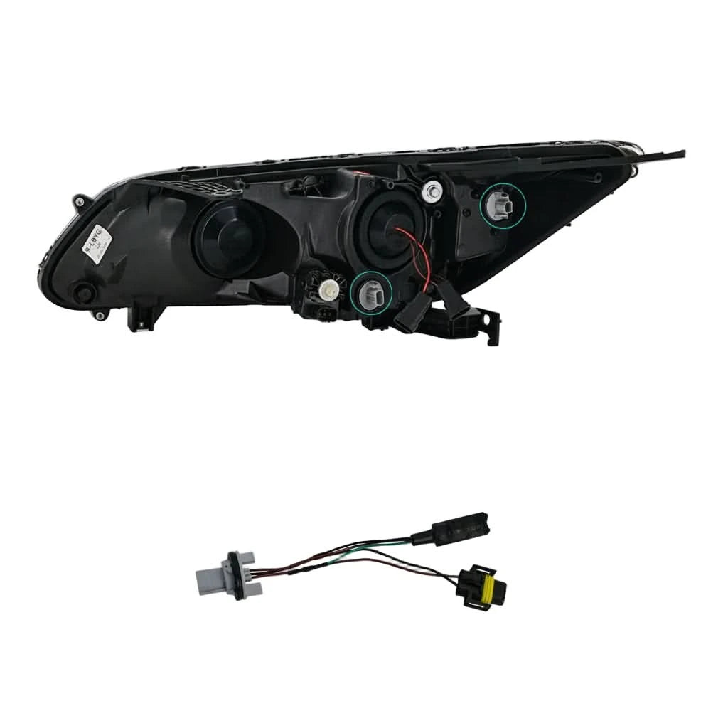 LED Headlight Assembly for Honda Accord 4-Door (2013–2015) – Projector Lens Headlamps with DRL