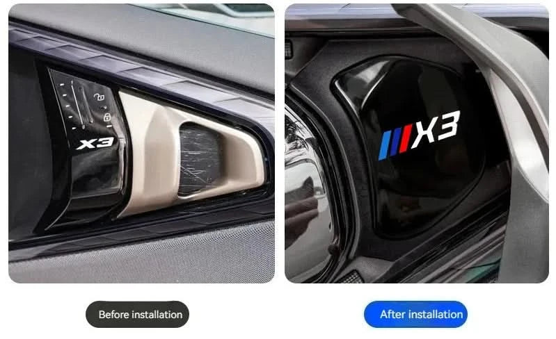 Stainless Steel Inner Door Bowl Guards for BMW X3 G45 2024–2025 – 4-Piece Protective Handle Trim Set