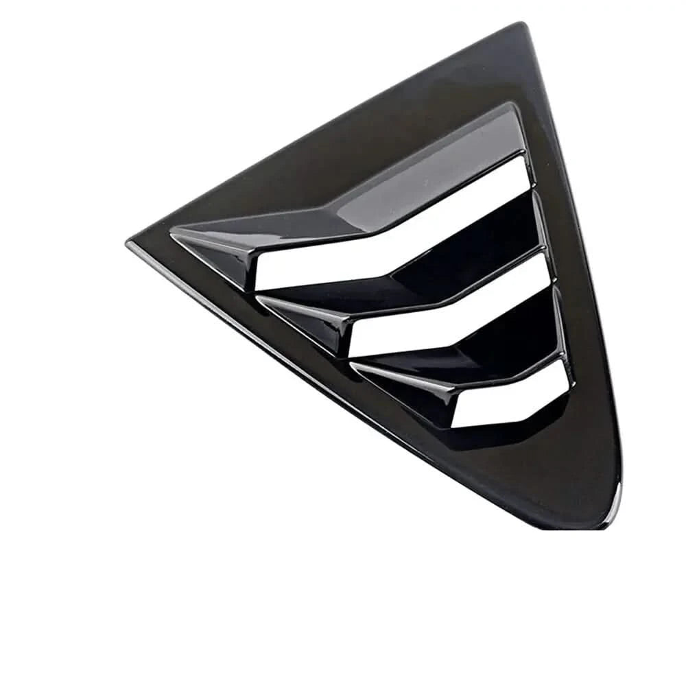 Rear Side Window Louver Cover Set for Toyota Corolla Sedan 2019–2023 – Gloss Black / Carbon Look Vent Trim