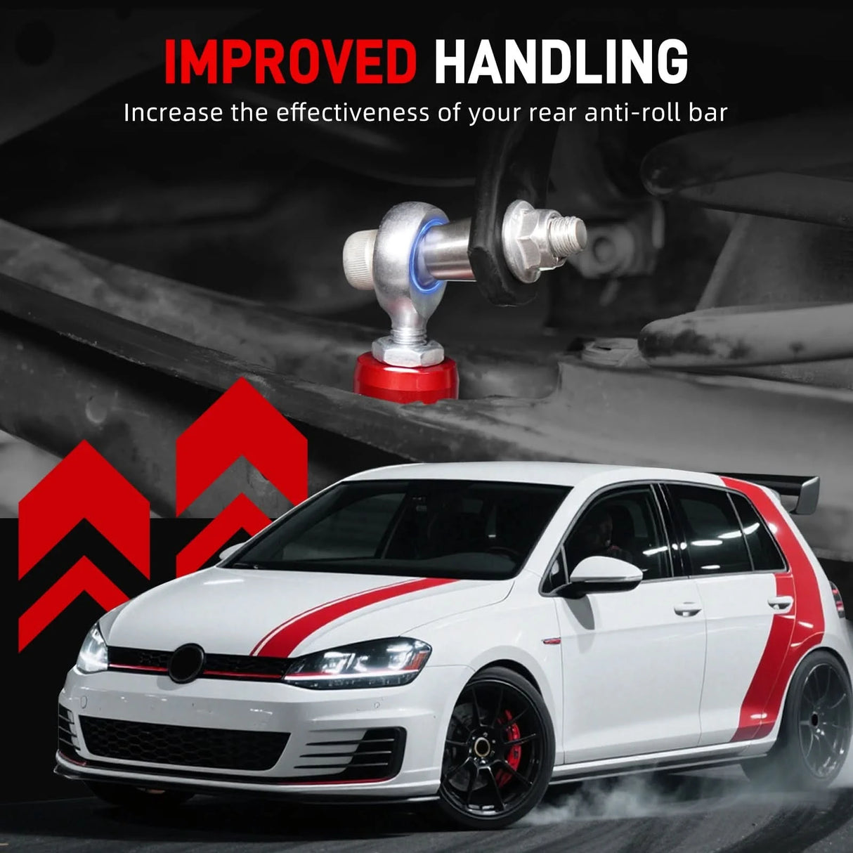 Adjustable Rear Sway Bar End Links – MQB Platform (Golf 7/8, A3/S3/RS3, TT, Passat B8)