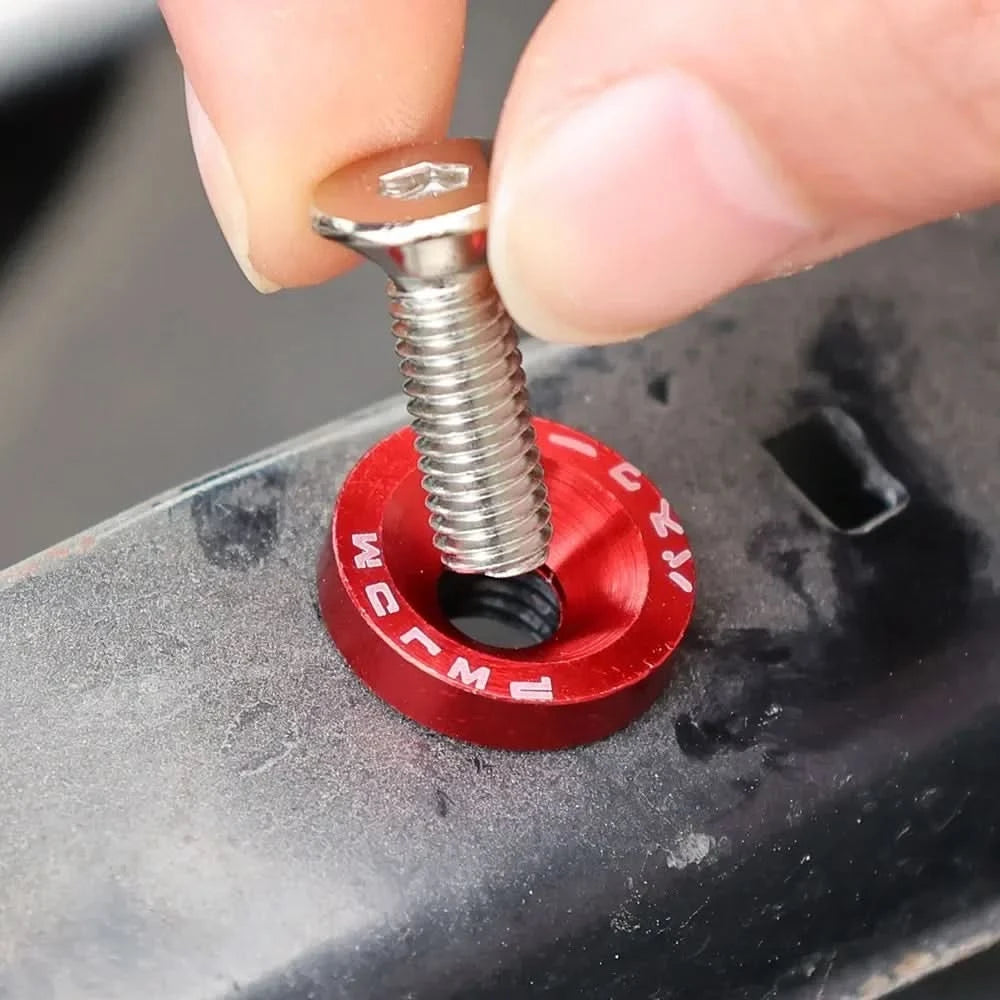 Universal M6 Aluminum Fender Washer & Bolt Kit – Concave Fasteners (20-Piece or 40-Piece Set)