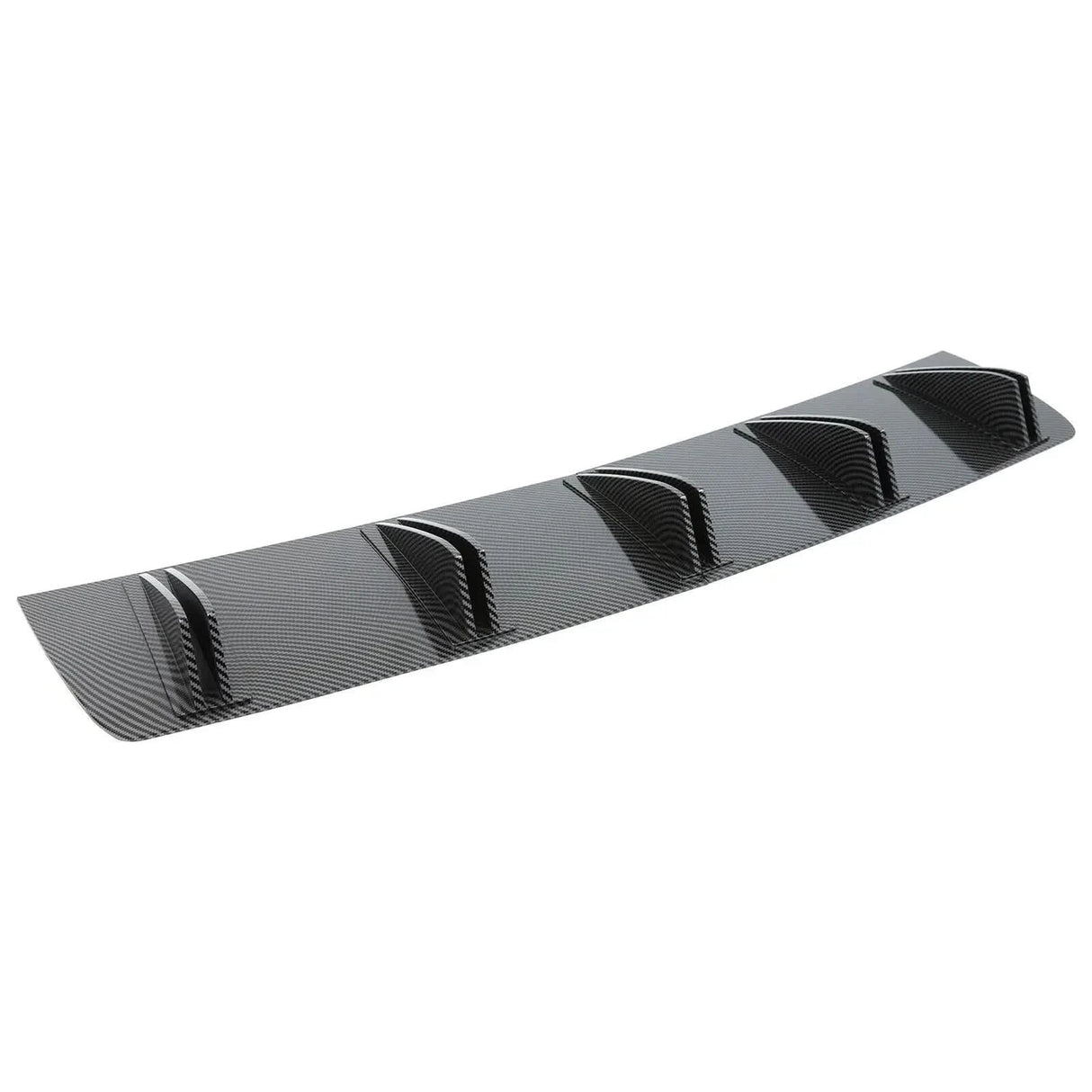 Universal 5-Fin Rear Bumper Diffuser – Shark Style Lower Lip Splitter (ABS)