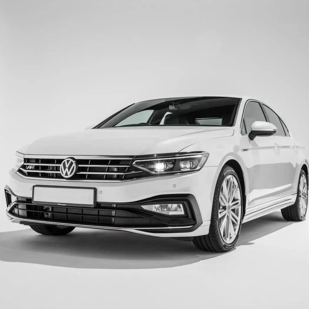 Gloss Black Front Headlight Eyelid Eyebrow Covers for Passat B8 / B8.5 TDI TSI R-Line 2016–2023 – ABS Trim Spoiler Kit