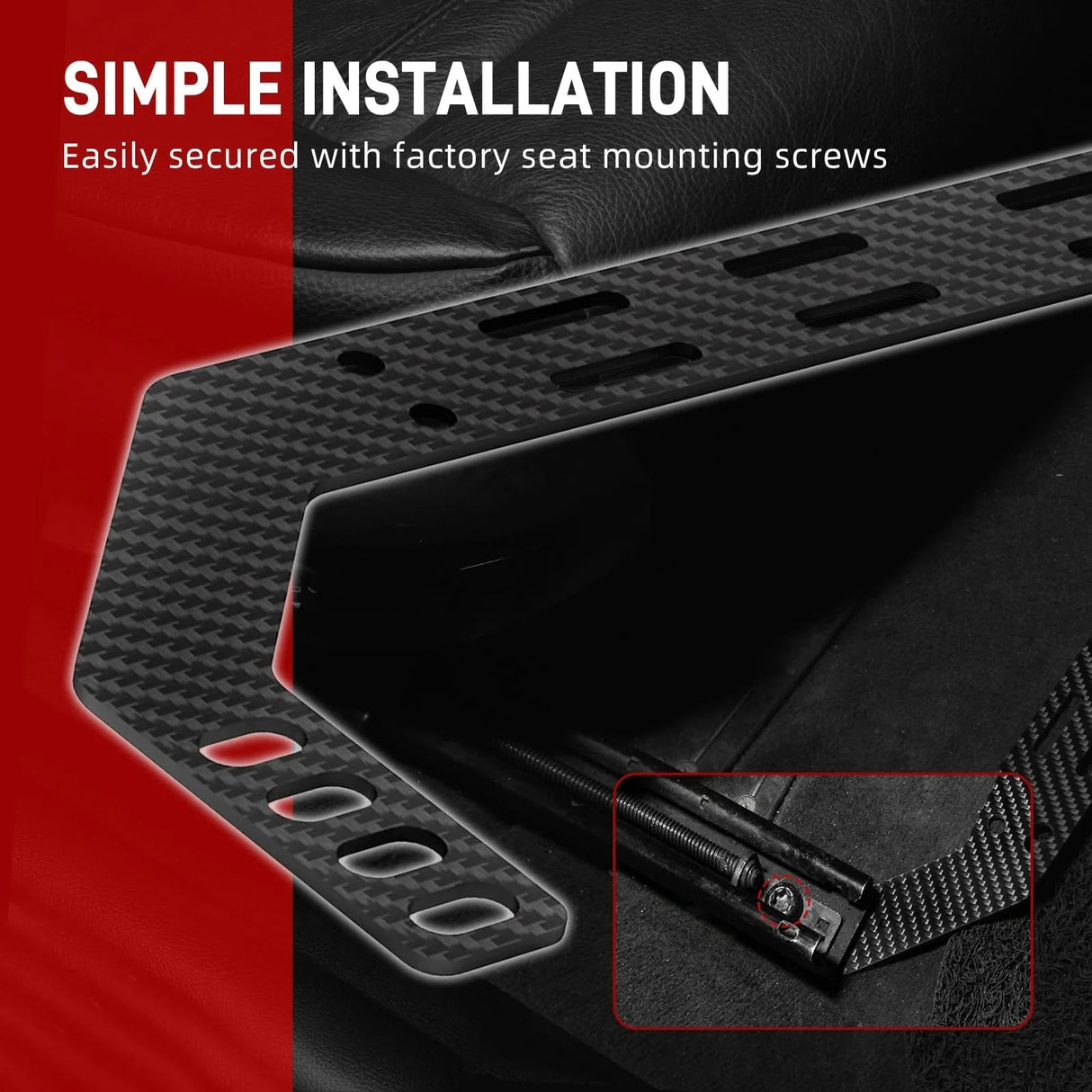 Carbon Fiber Fire Extinguisher Seat Mount Bracket – E46 3 Series (1999–2005)