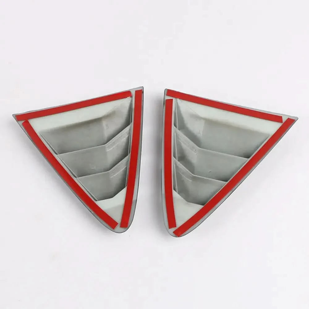 Rear Side Window Louver Cover Set for Toyota Corolla Sedan 2019–2023 – Gloss Black / Carbon Look Vent Trim