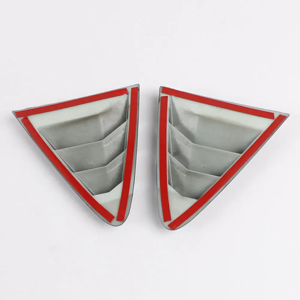 Rear Side Window Louver Cover Set for Toyota Corolla Sedan 2019–2023 – Gloss Black / Carbon Look Vent Trim