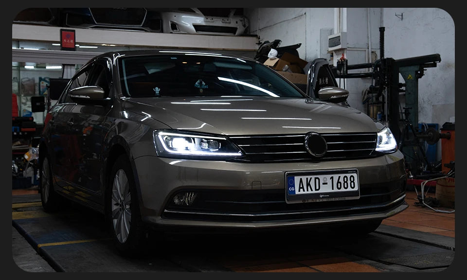 LED Headlights for Volkswagen Jetta MK6 (2011–2018) – Projector Lens & DRL Head Lamp Upgrade