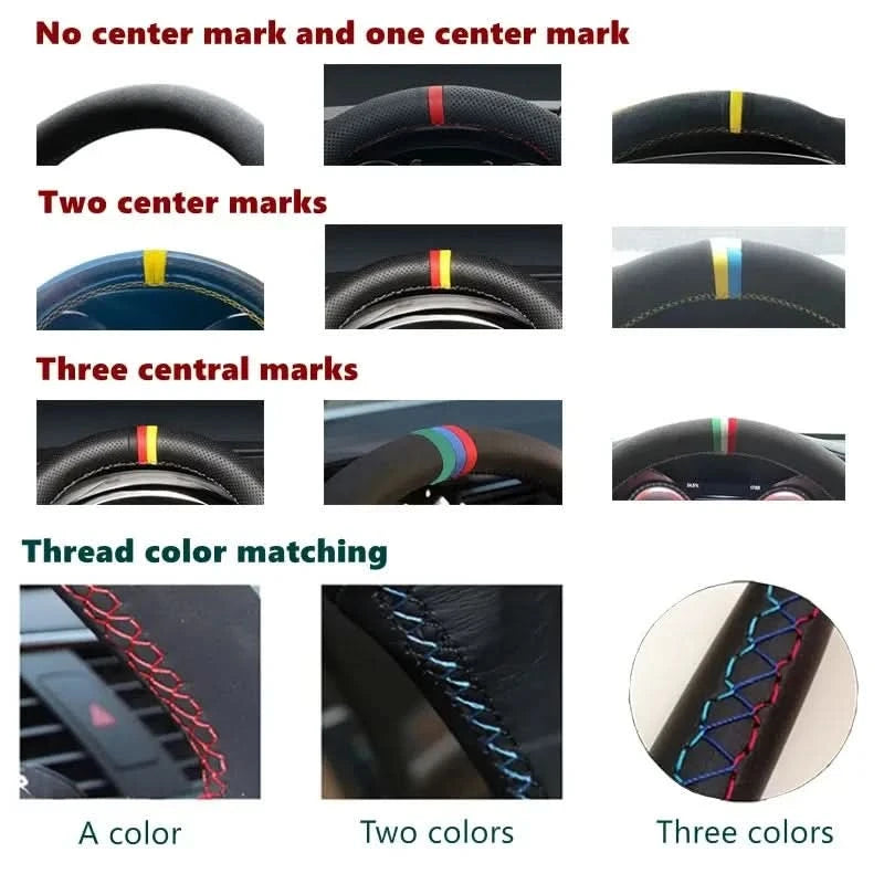 DIY Stitched Steering Wheel Cover for BMW E36, E46, E39, E83 & E53 – Microfiber Leather Interior Wrap
