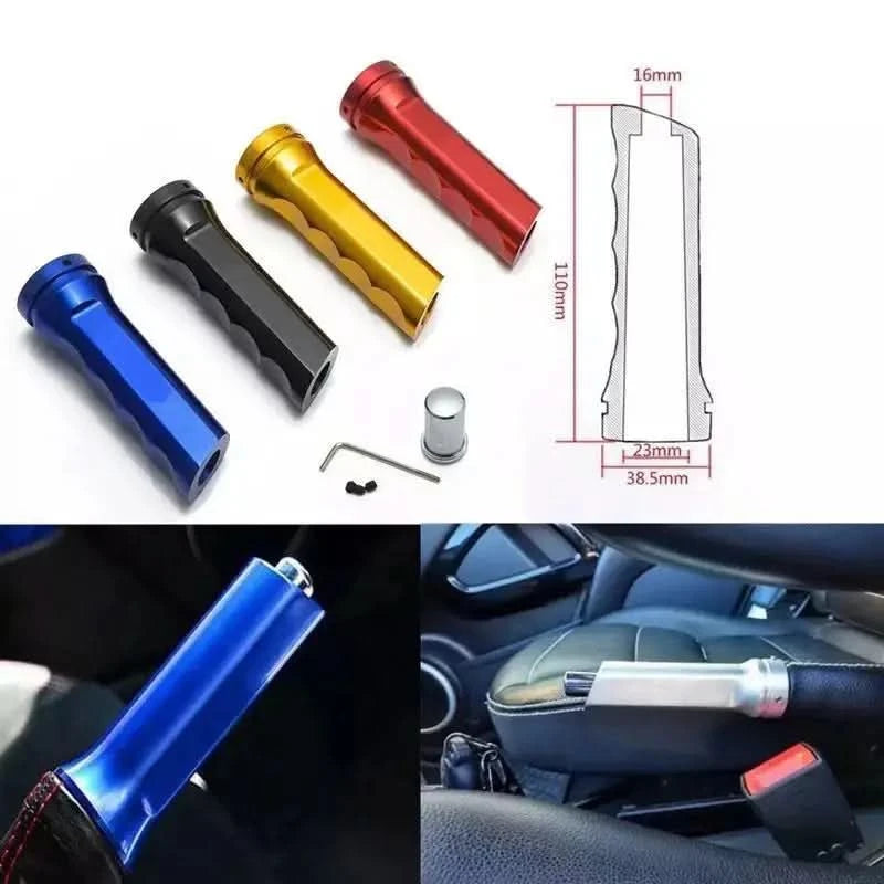 Universal Aluminum Handbrake Handle Cover – Performance Style Parking Brake Upgrade (8 Color Options)