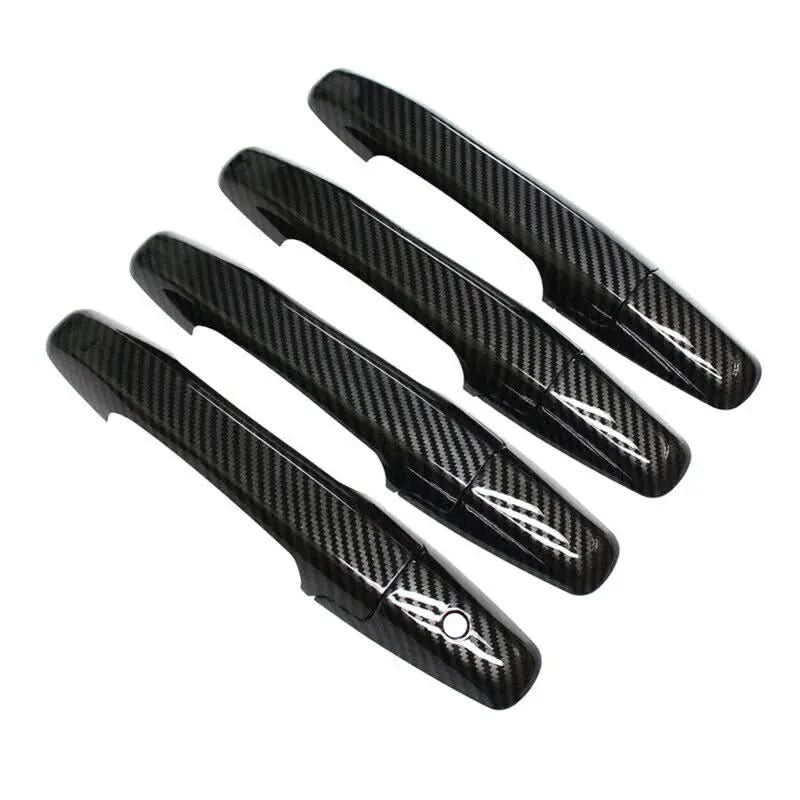 Carbon Fiber Style Exterior Door Handle Cover Trim for Honda Civic 2006–2011 & Pilot 2009–2015 – ABS Protective Molding Set