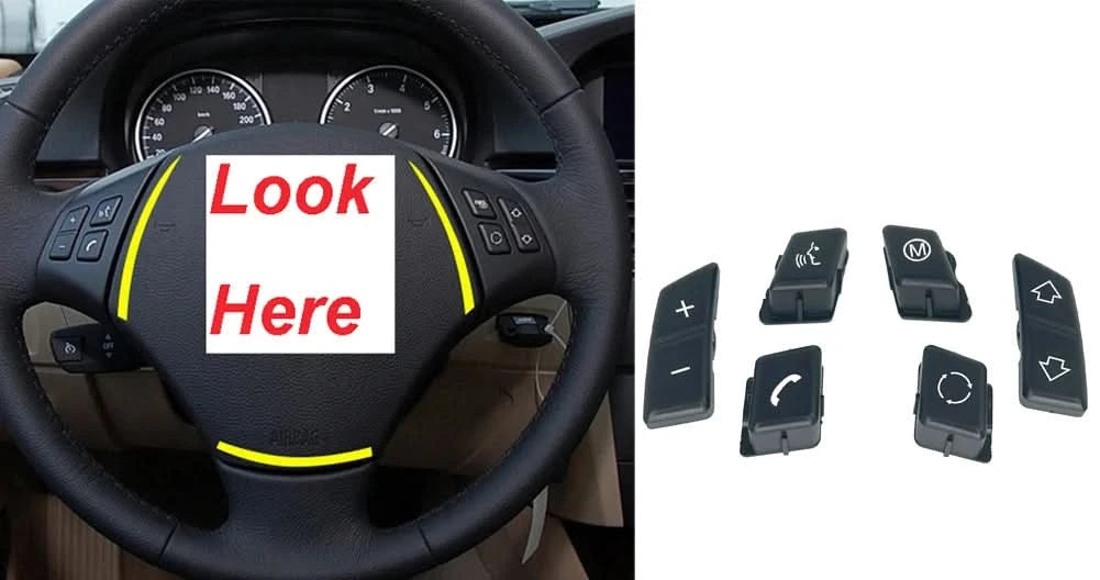 Steering Wheel M Button Replacement Cover for BMW 3 Series E90 E92 E93 M3, 1 Series E81–E88 & X1 E84 (2006–2013)