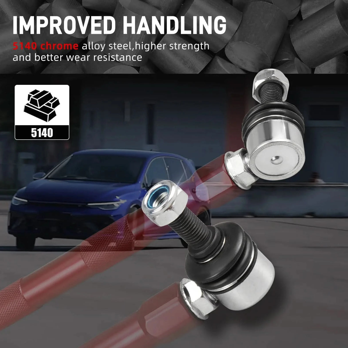 Adjustable Front Sway Bar End Links for VW Golf MK5–MK7 & Jetta / GLI – Audi A3 / S3 / TT