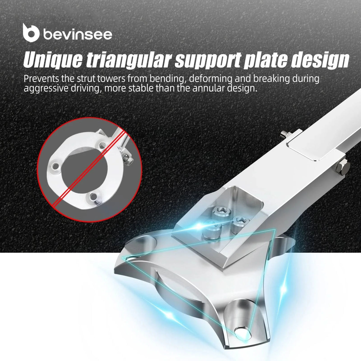 Aluminum Front Strut Tower Brace – BMW E46 323i / 325i / 328i / 330i (2002–2006)