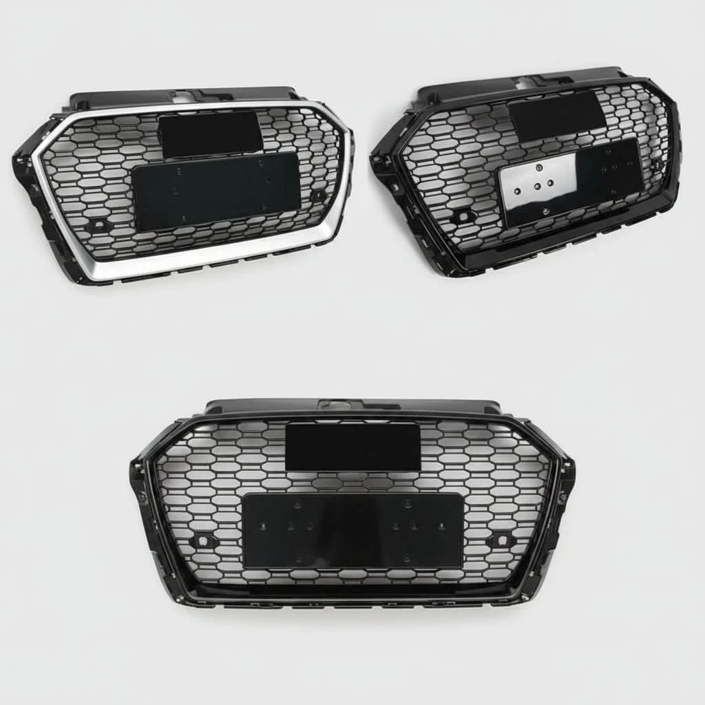 RS-Style Honeycomb Front Bumper Grille for Audi A3 / S3 8V 2017-2019 | Racing Mesh Hood Grill Upgrade