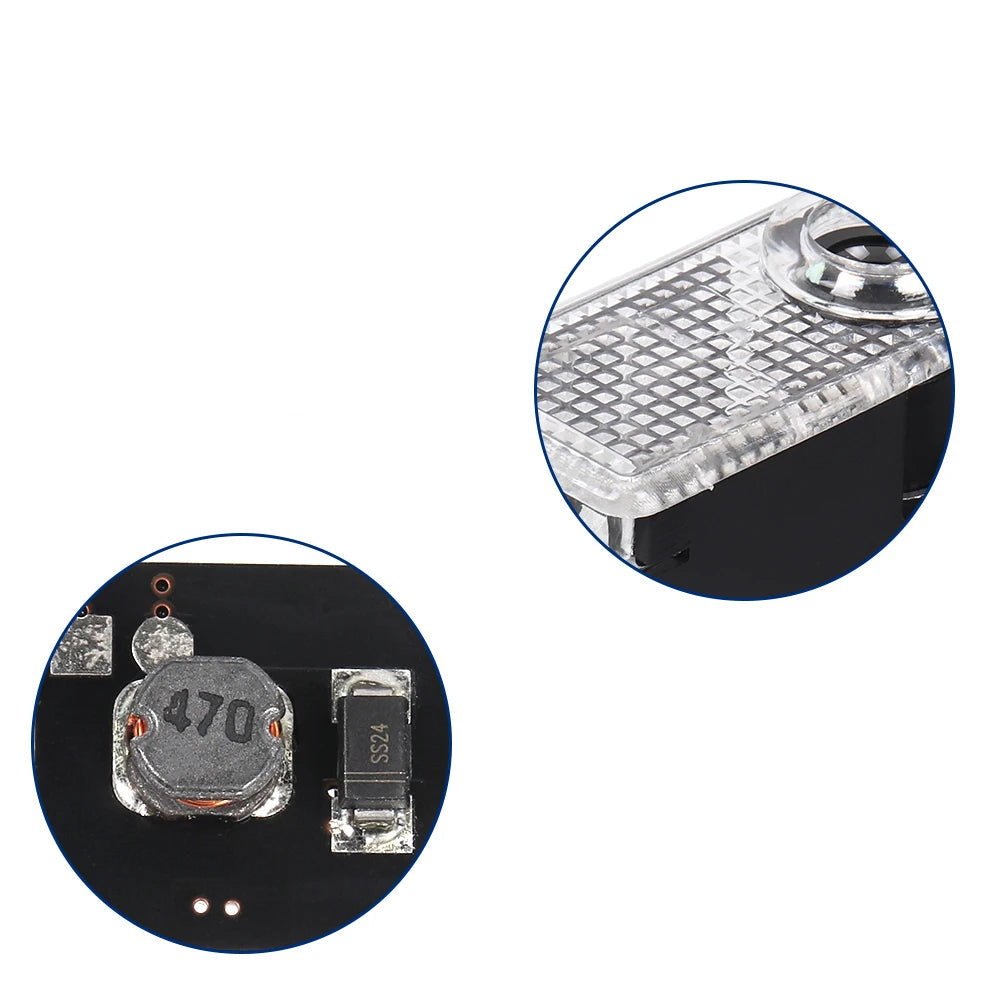 LED Door Projector Welcome Lights (2PCS) For BMW E46 E60 E61 E63 E65 E90 E92 E93 E91 F07 F10 F11 F18 F30 – Ghost Shadow Entry Lighting Upgrade