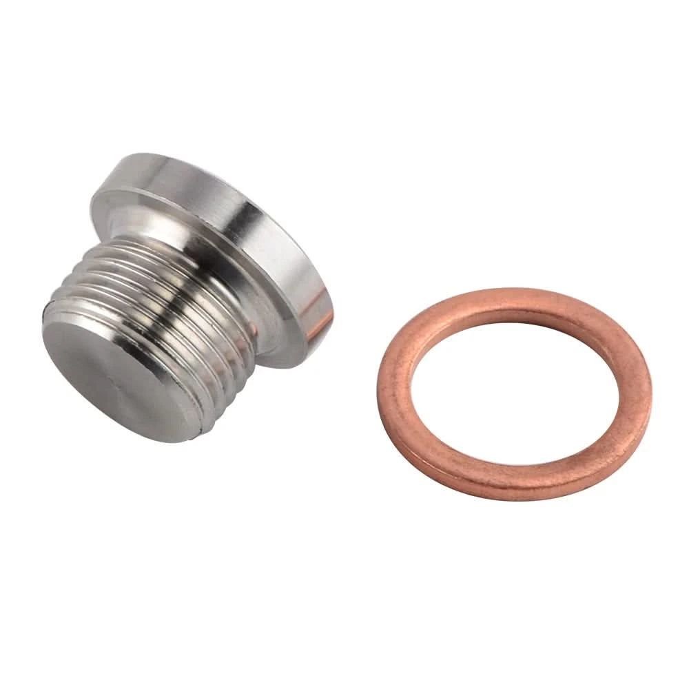 M18x1.5 Stainless Steel Oxygen Sensor Bung Plug with Copper Gasket