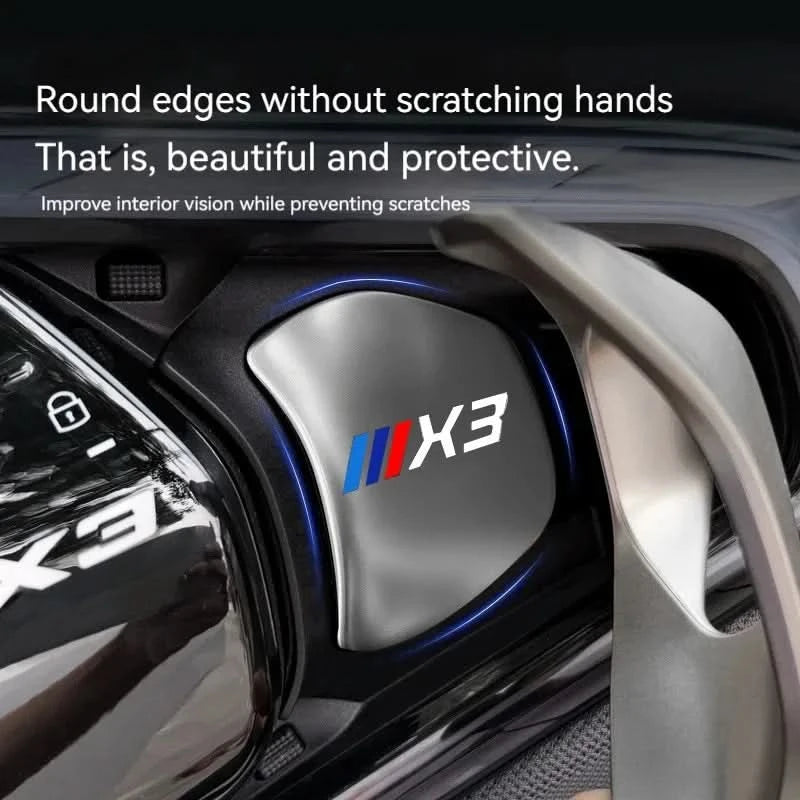 Stainless Steel Inner Door Bowl Guards for BMW X3 G45 2024–2025 – 4-Piece Protective Handle Trim Set