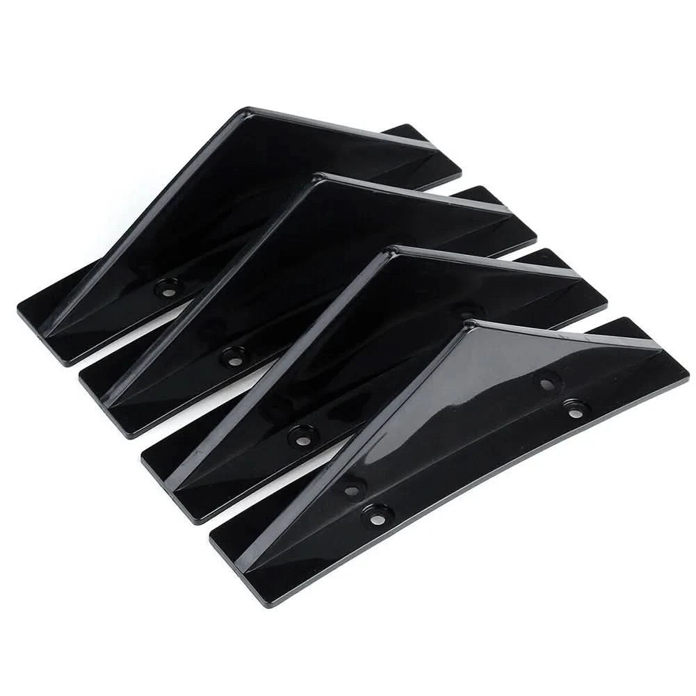 Universal Rear Bumper Diffuser Fins (4PCS) – Splitter Lip Spoiler Protector Caps for Chrysler 300 & More