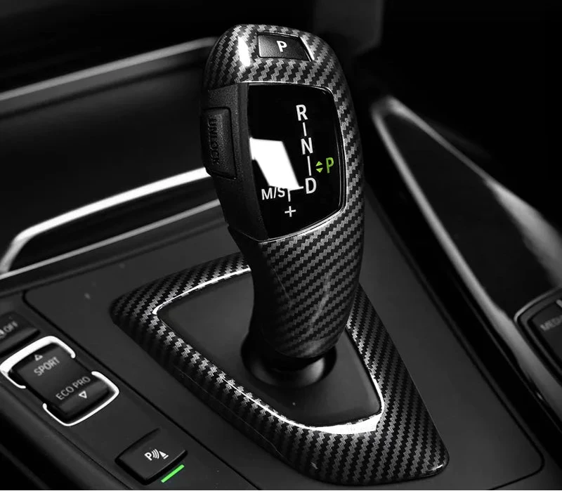 Carbon Fiber Style Gear Shift Surround Trim – BMW 1/2/3/4 Series F-Chassis (F20/F30/F32 + More)
