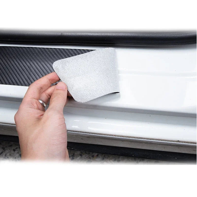 Luminous Carbon Fiber Door Sill Protectors for Nissan 350Z – Anti-Kick Threshold Scuff Plate Stickers