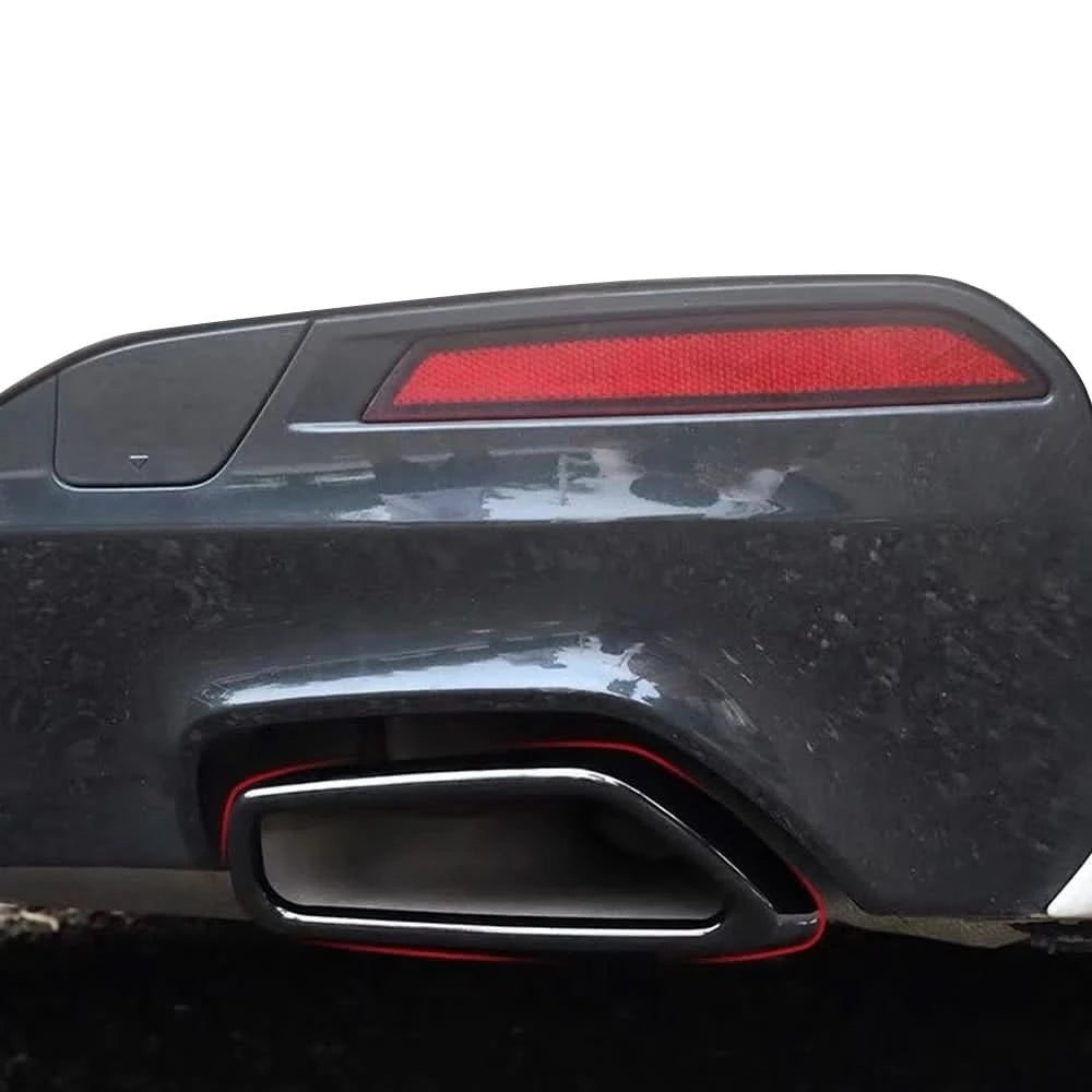 Black Stainless Steel Exhaust Tip Covers – For BMW 5 Series G30/G31 (2018–2021) Rear Muffler Trim Set – 2PCS
