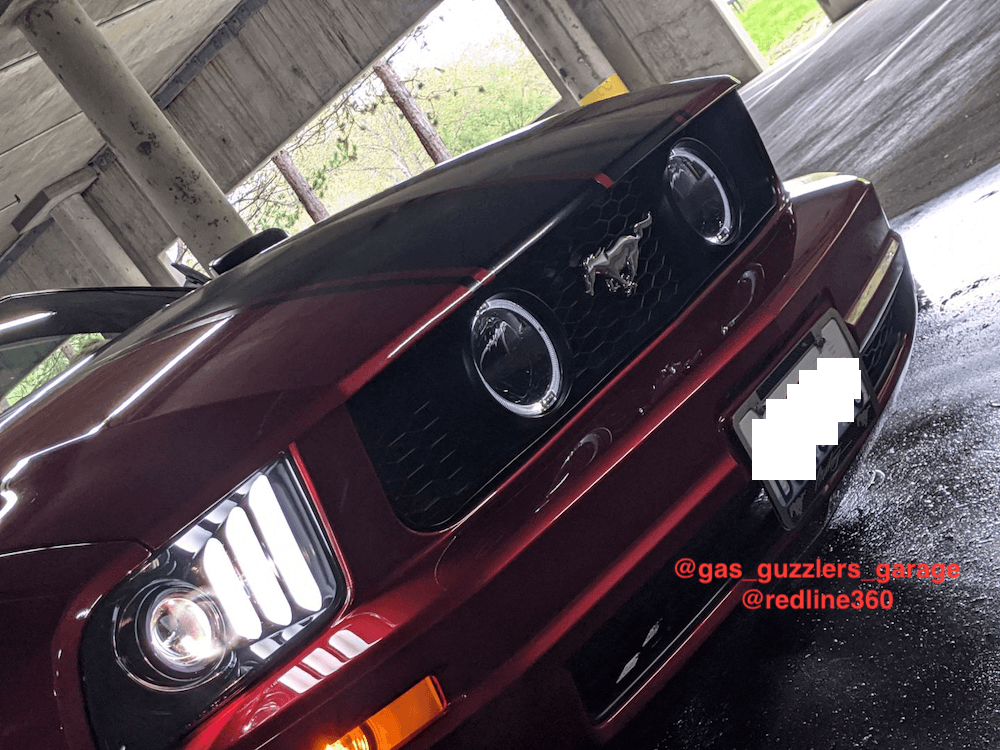 Spec-D Projector Headlights Ford Mustang (05-09) S197 Triple LED Light Bars - Black / Smoke / Chrome