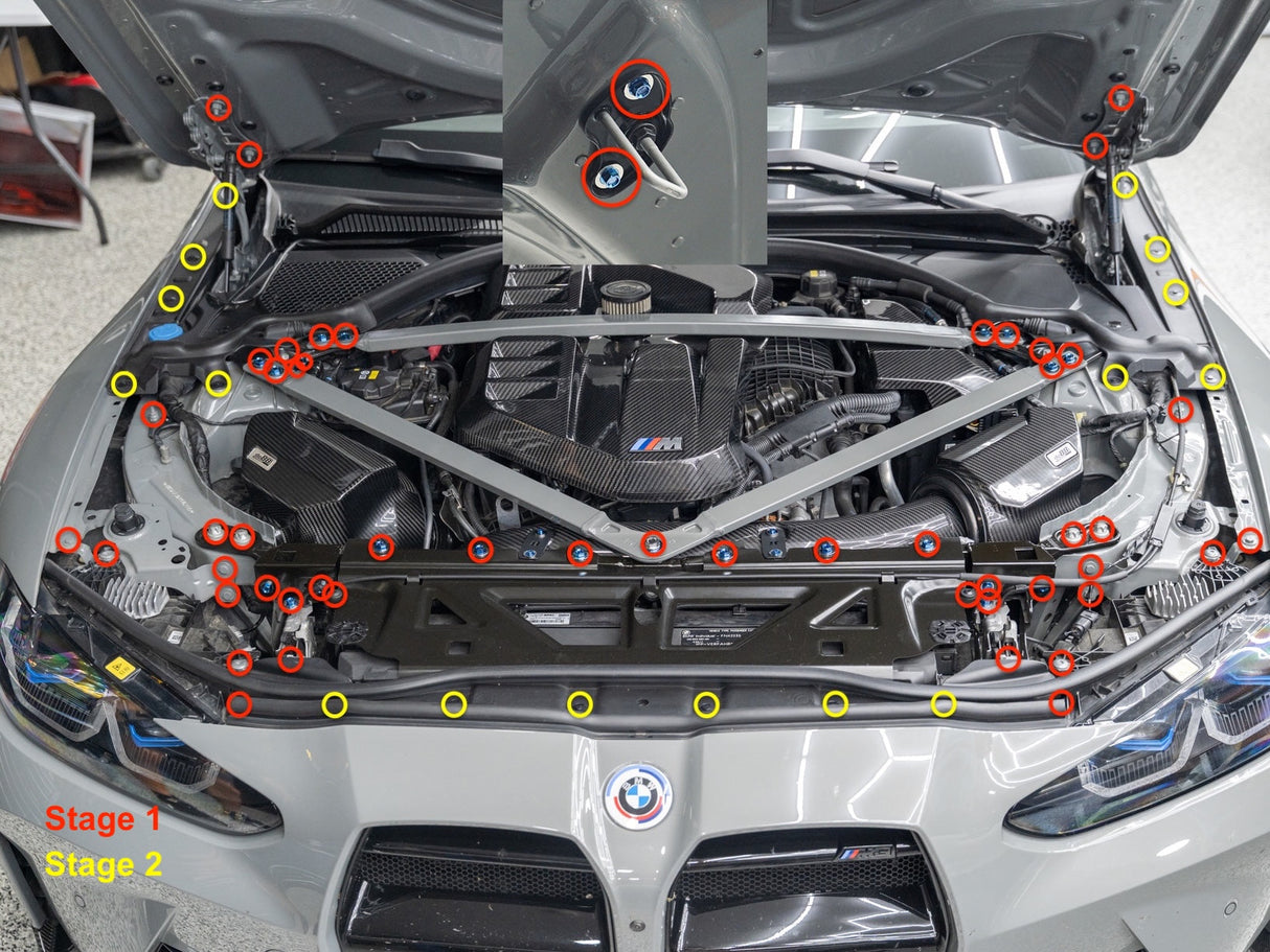 JDC Titanium Engine Bay Dress-Up Hardware Kit | 2021-2026 BMW M3/M4