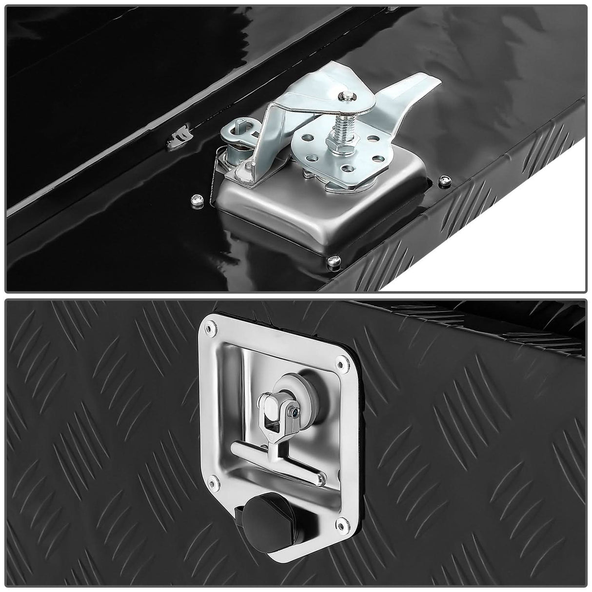 Universal Truck Trailer Aluminum Tool Box 30x18x17 w/ Lock Diamond Tread