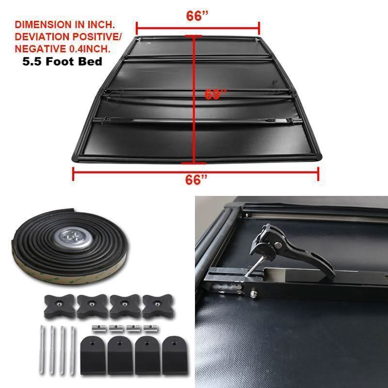 Spec-D Tonneau Cover Ford F150 (2015-2018) Tri-Fold Soft Cover
