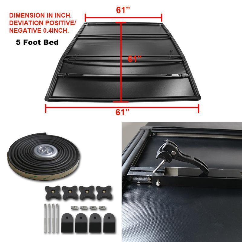 Spec-D Tonneau Cover Nissan Frontier (2014-2018) Tri-Fold Soft Cover