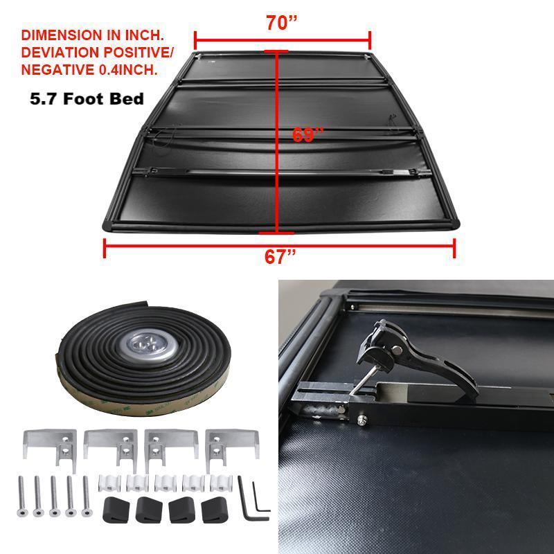 Spec-D Tonneau Cover Dodge Ram (2009-2018) Tri-Fold Soft Cover