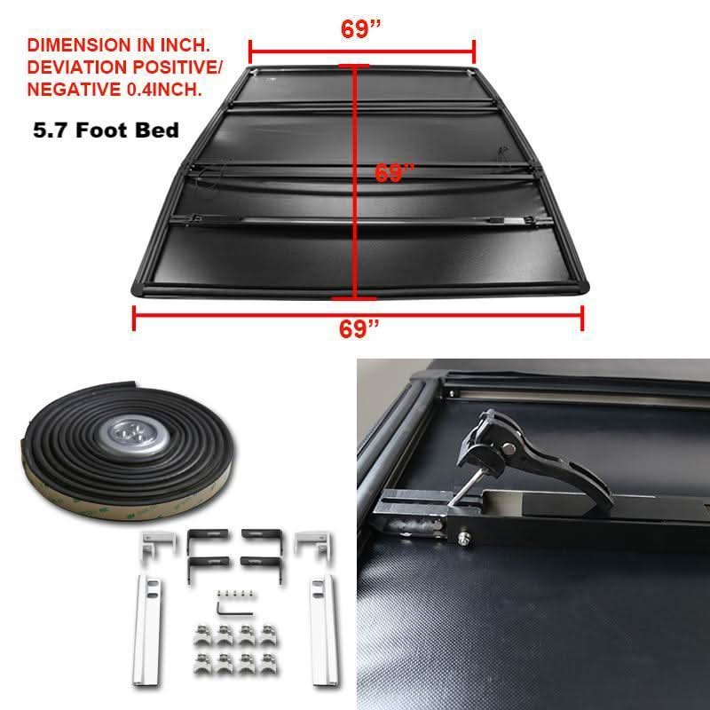 Spec-D Tonneau Cover Nissan Titan (2004-2015) Tri-Fold Soft Cover