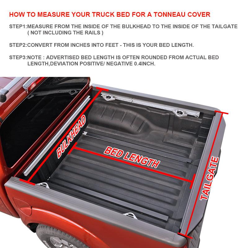 Spec-D Tonneau Cover Toyota Tacoma (2005-2014) Tri-Fold Soft Cover