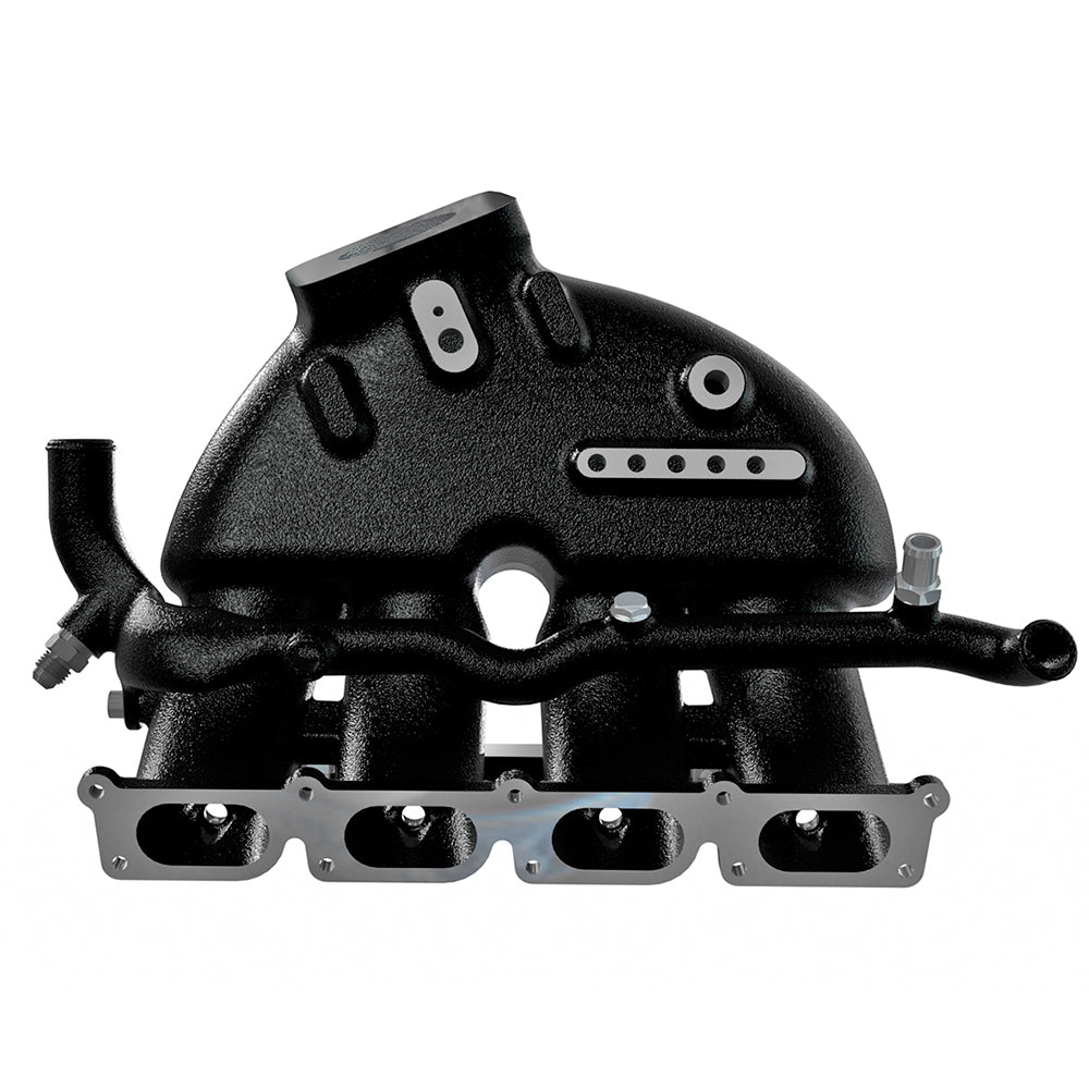 Cast Aluminum Intake Manifold for longitudinal VW/AUDI 1.8T with 4 injectors Fuel Rail Kit (without throttle bolt holes) Black