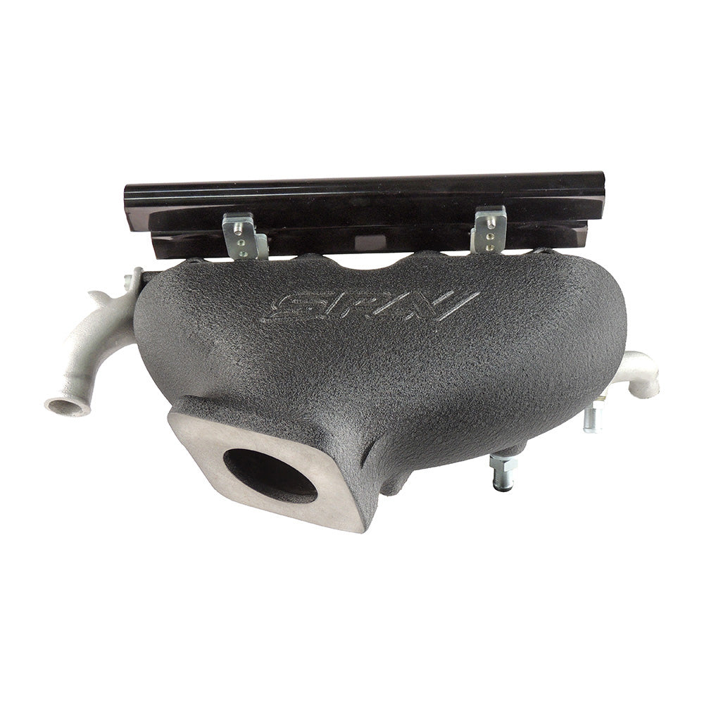 Cast Aluminum Intake Manifold for longitudinal VW/AUDI 1.8T with 8 injectors Fuel Rail Kit (without throttle bolt holes) Black