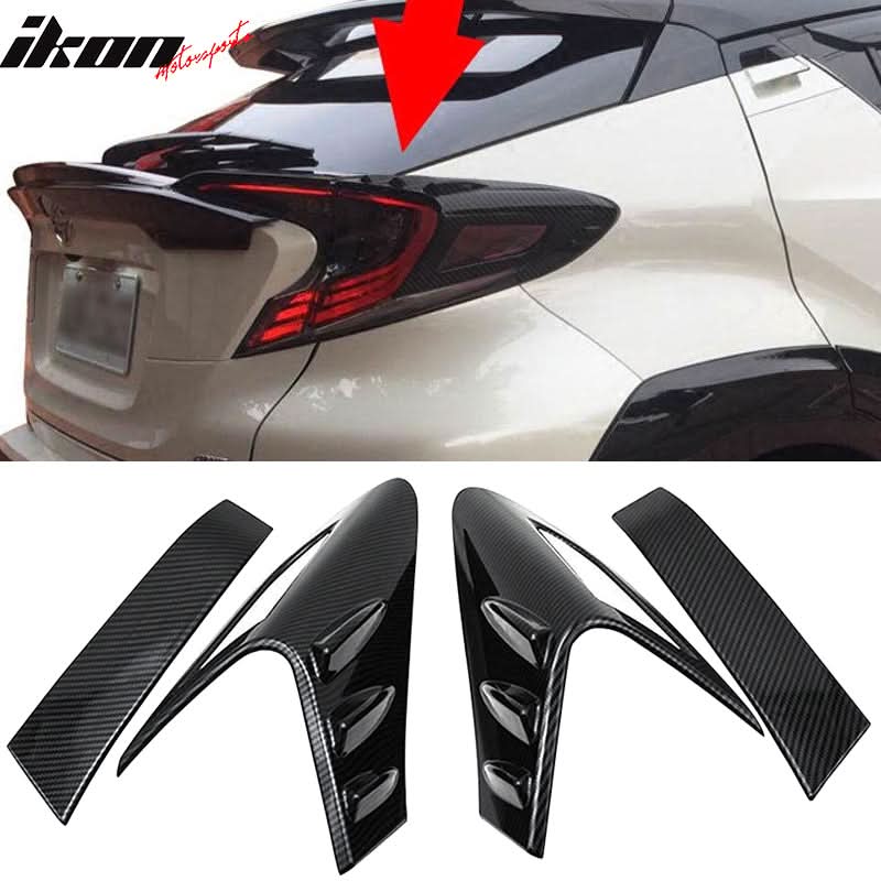 2017-2020Â Toyota C-HR MD Rear Taillight Cover 4PCS Carbon Fiber Print