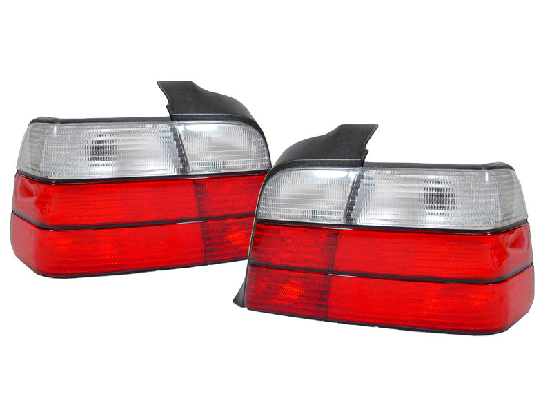 1992-1999 Bmw E36 4d Red/Clear Tail Lights