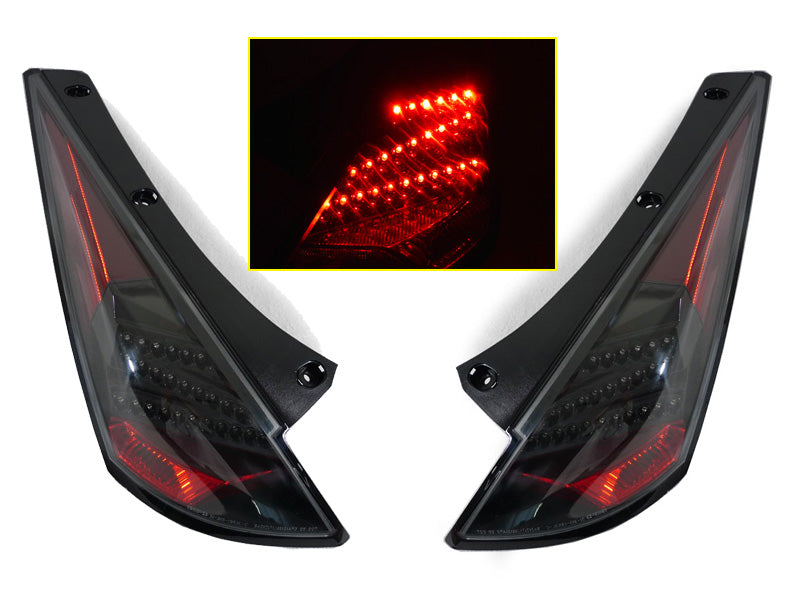 2003-2009 Nissan 350Z DM Black Red Z LED Tail Lights