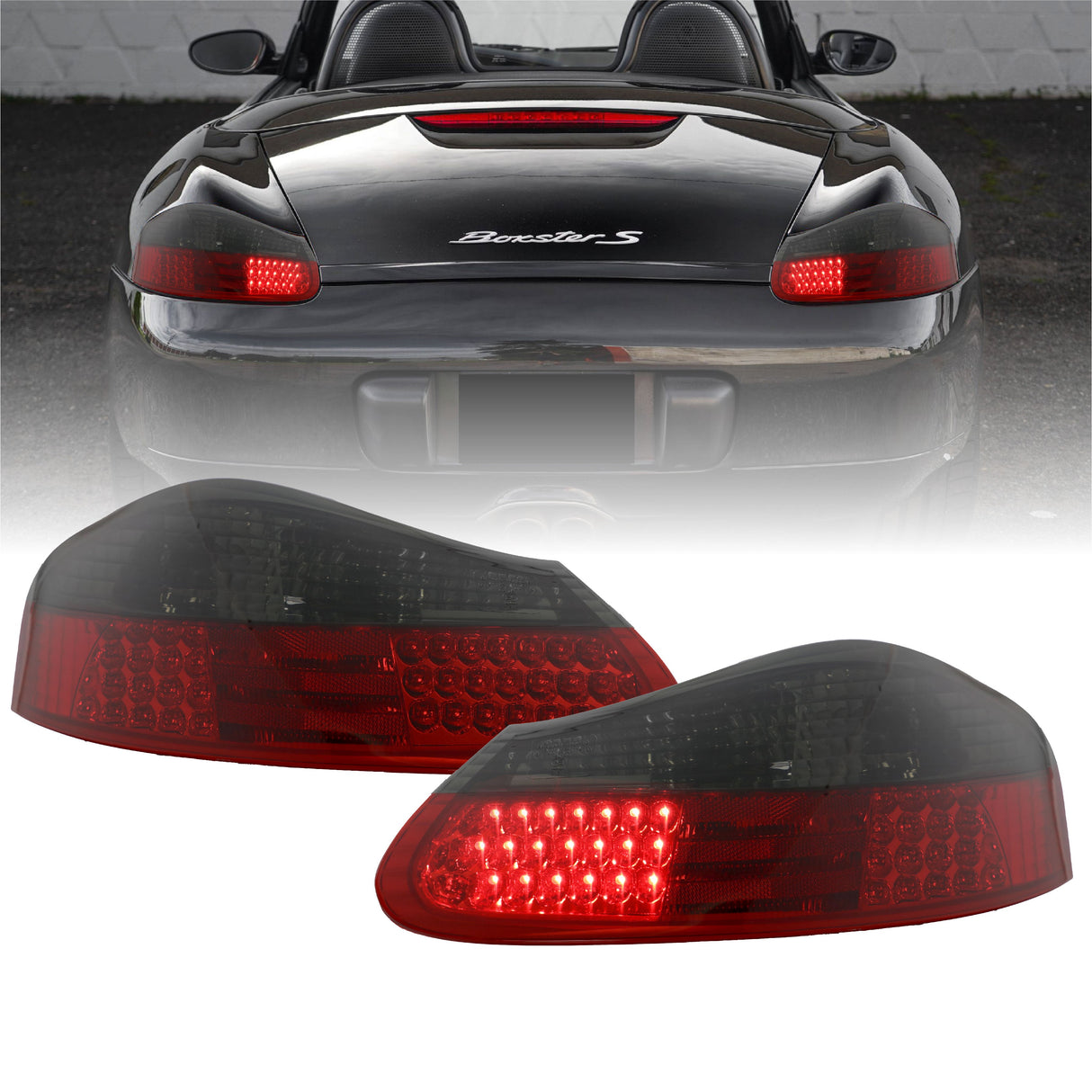 1997-2004 Porsche Boxster LED Red/Smoke Tail Lights