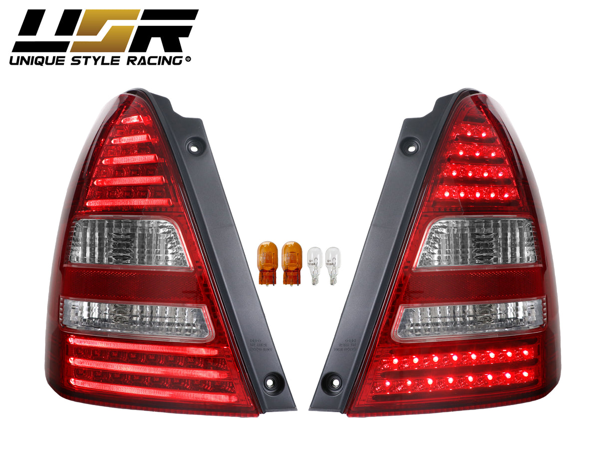 2003-2008 Subaru Forester Red/Clear LED Tail Light