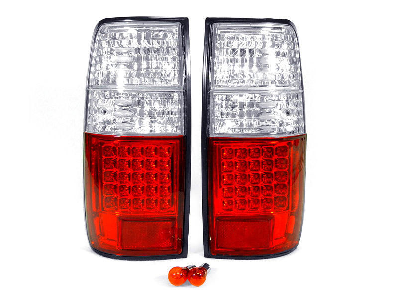 1991-1997 Toyota Land Cruiser Red/Clear LED Tail Lights