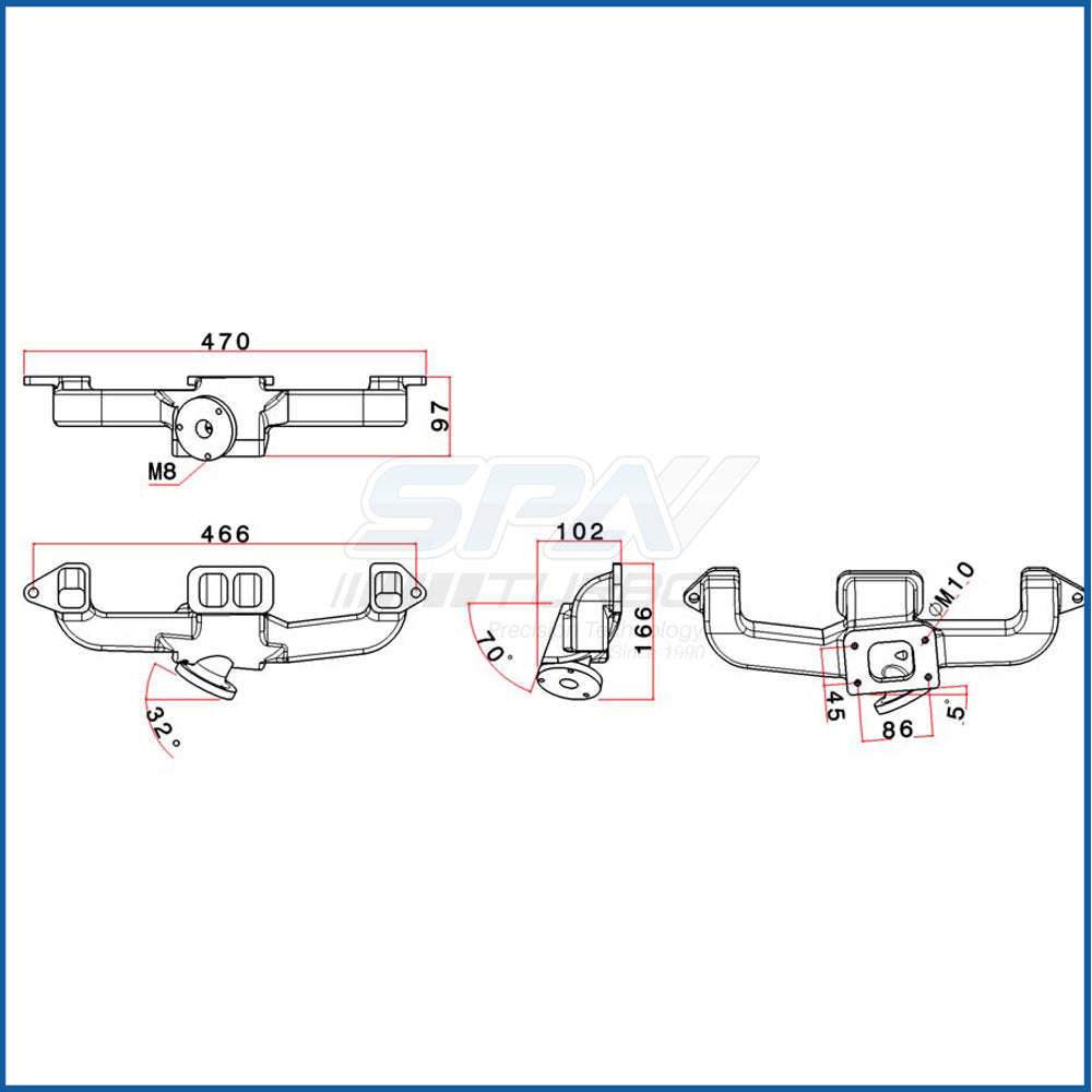 Chevy II 153 CID Vortec 3.0L T3 Turbo Exhaust Manifold