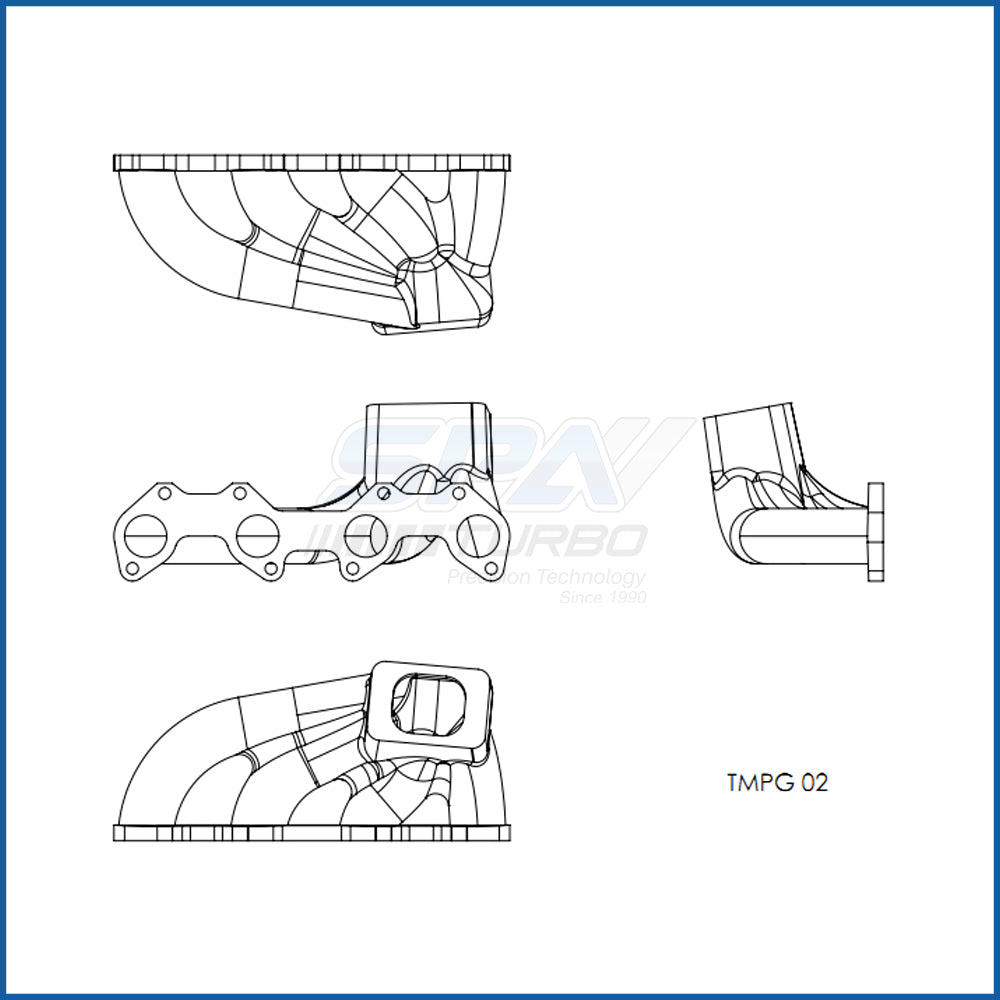 Peugeot Citroen PSA TU 8S 1.4L 1.6L T25 Turbo manifold