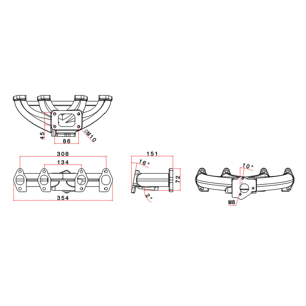 VW MKIII 8V T2 turbo manifold