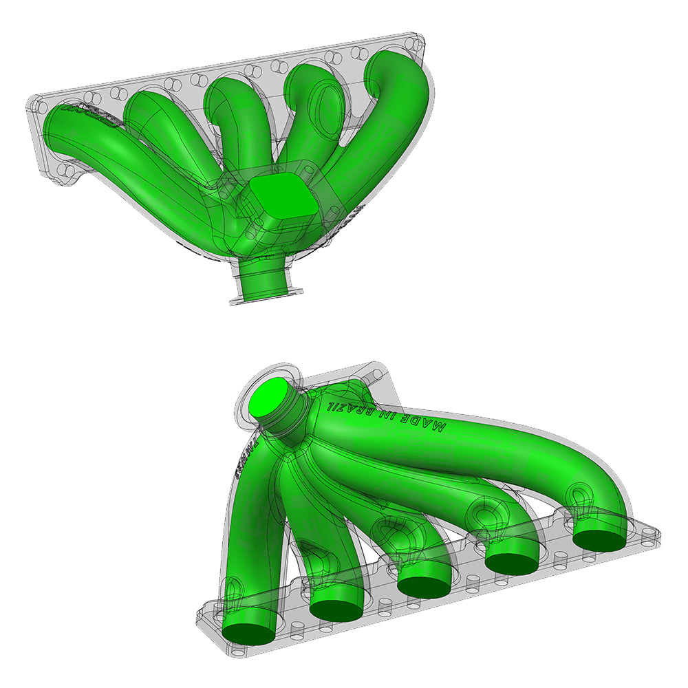 Turbo manifold, cast aluminum valve cover & intake manifold for VW Jetta/Golf MK4 2.5L 5-cyl 20V 07K.