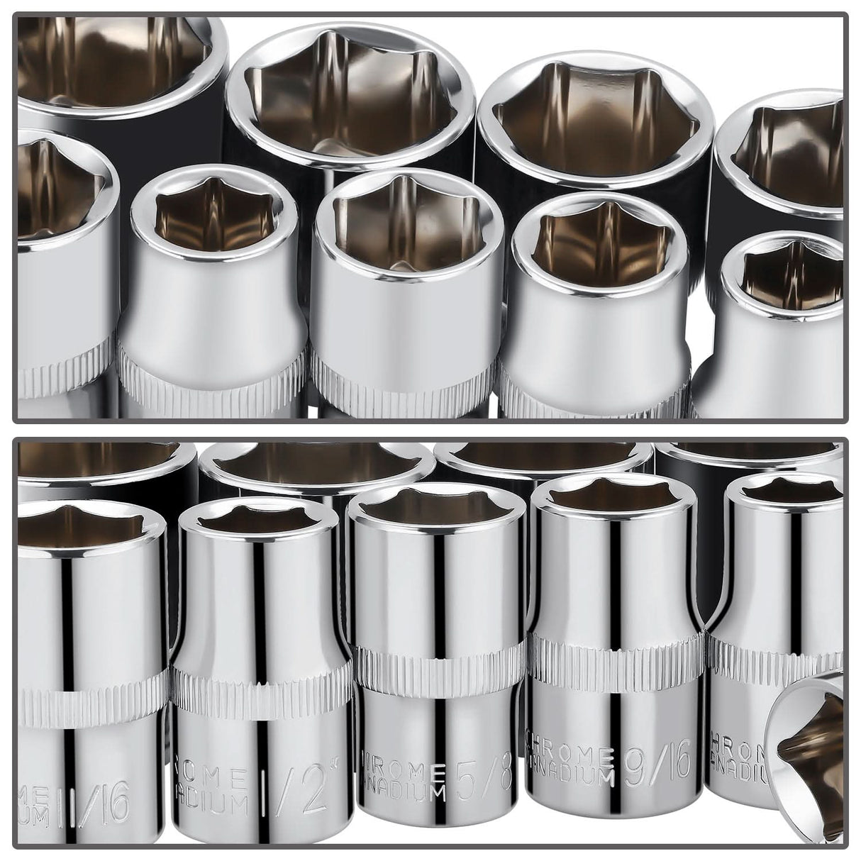 1/2 Inch Drive Socket Set 10 Piece Automotive Tool Kit