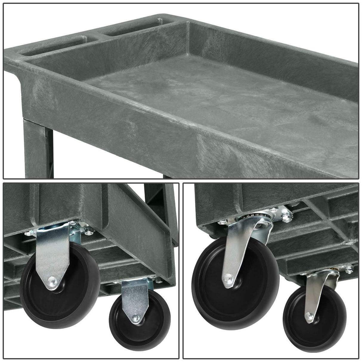 Small Tray Top Service Cart (2 Layers)
