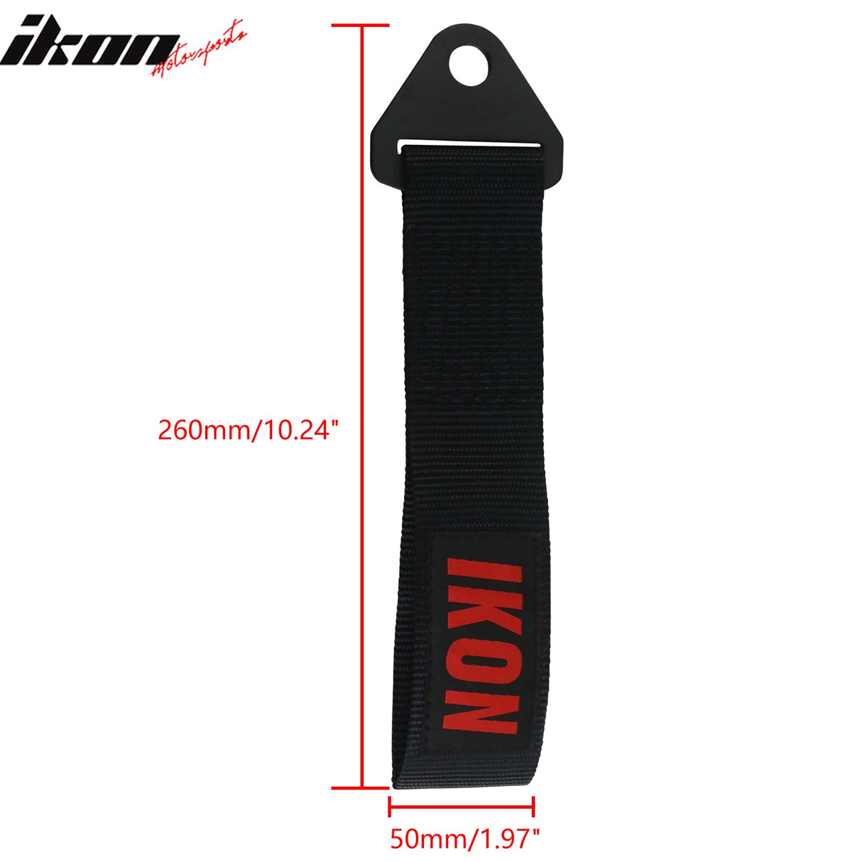 Universal Black Tow Strap Heavy Duty Decorative Belt With IKON Logo